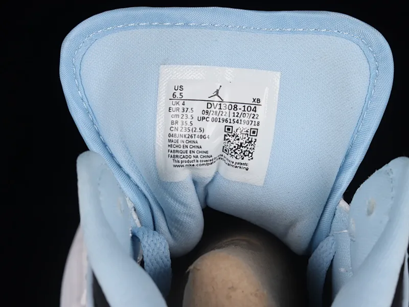 All categories Air Jordan Jordan series basketball shoes Air Jordan 1 Mid Air Jordan AJ1 Mid AJ1 Joe 1 ice blue mid-top basketball shoes DV1308-104